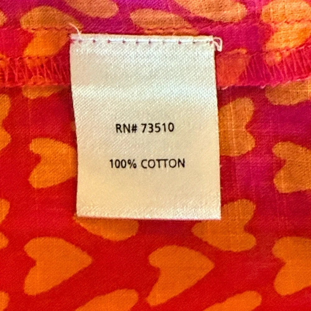 Ivy Jane Smocked Neck Pink Heart-Print Blouse size M preppy upscale - Picture 7 of 7